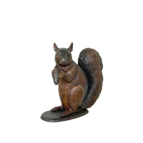 Squirrel with Nut Bronze Statue life Size sculpture garden decoration